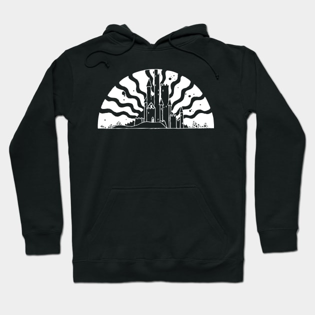 Old Castle Silhouette Hoodie by LineXpressions